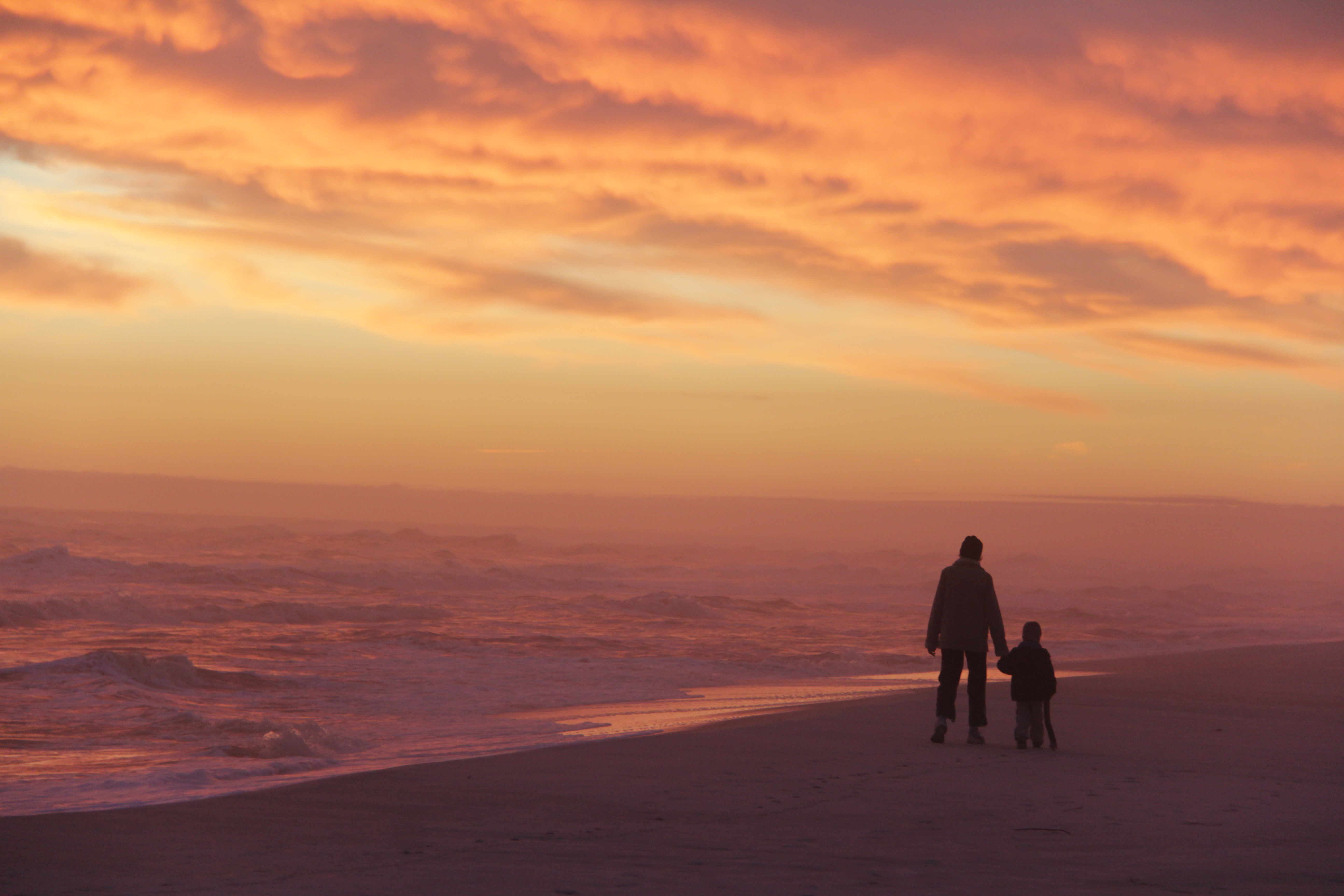 Enjoying the sunset with Grammy...