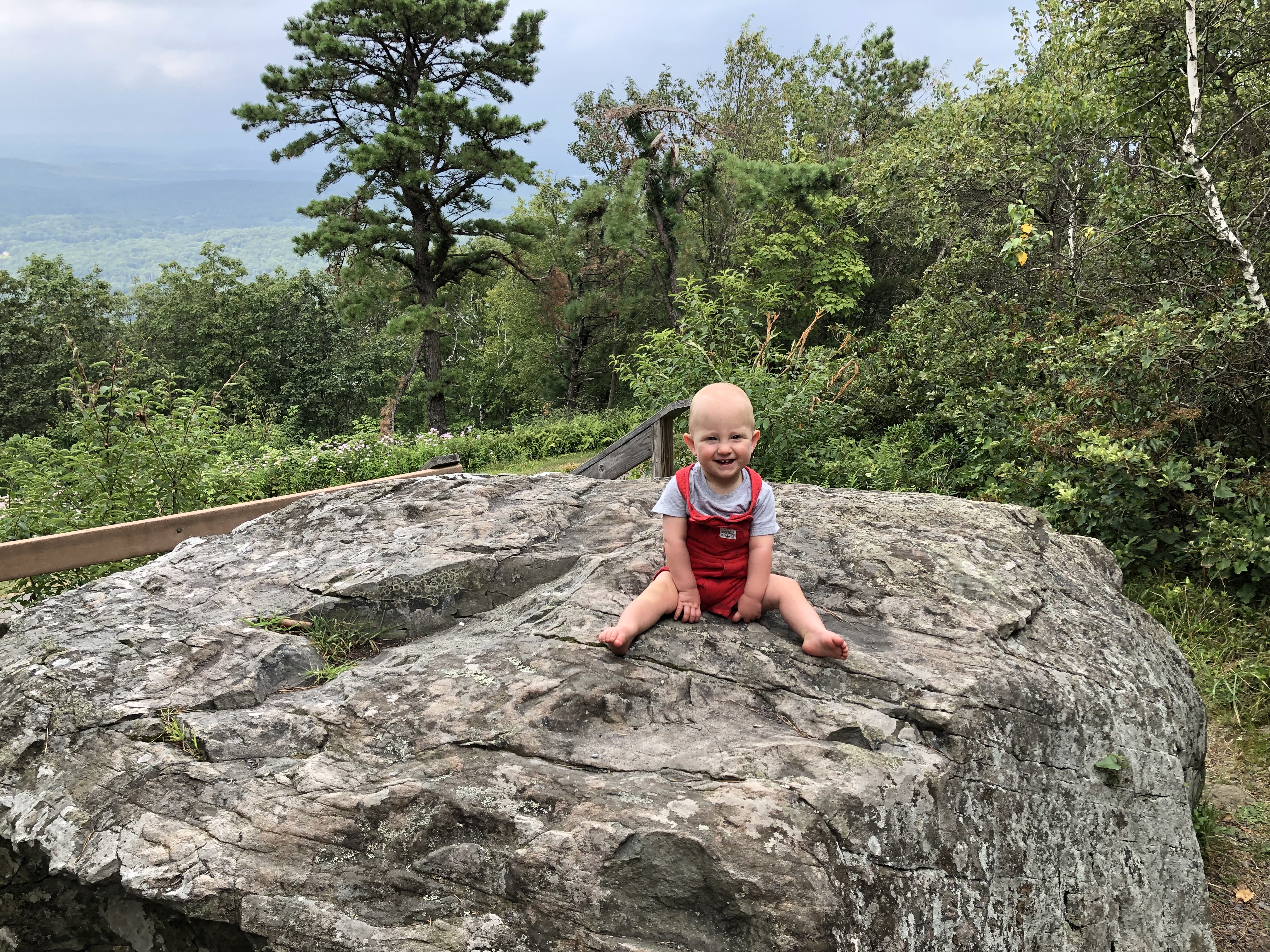 A huge rock at Big Pocono State Park!...