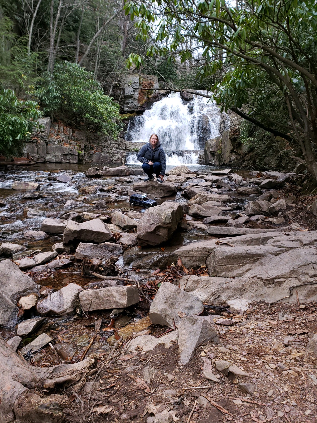 Hawks Falls wife with RC Truck...