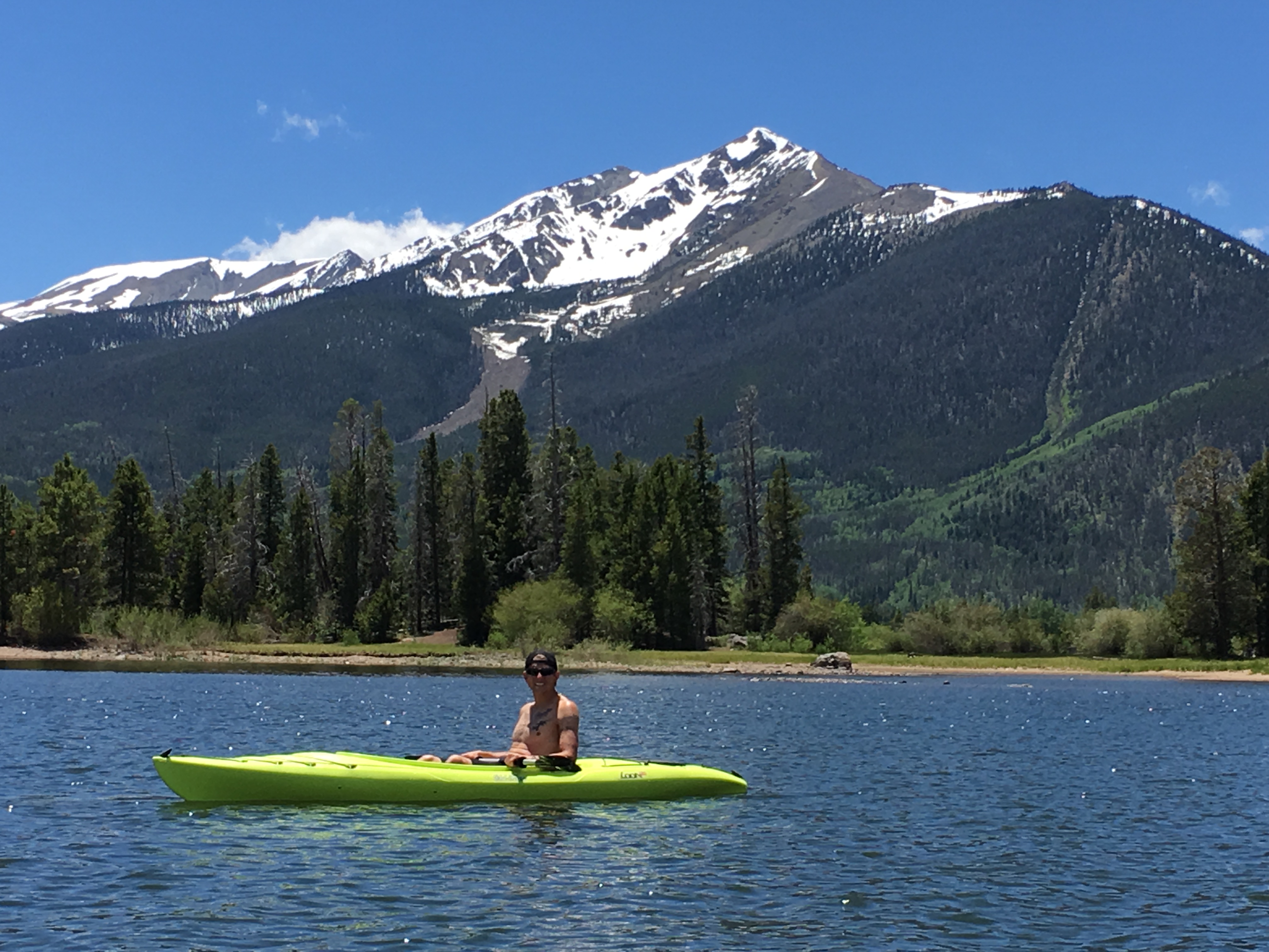 Kayaking at Dillon Reservoir with our son!...