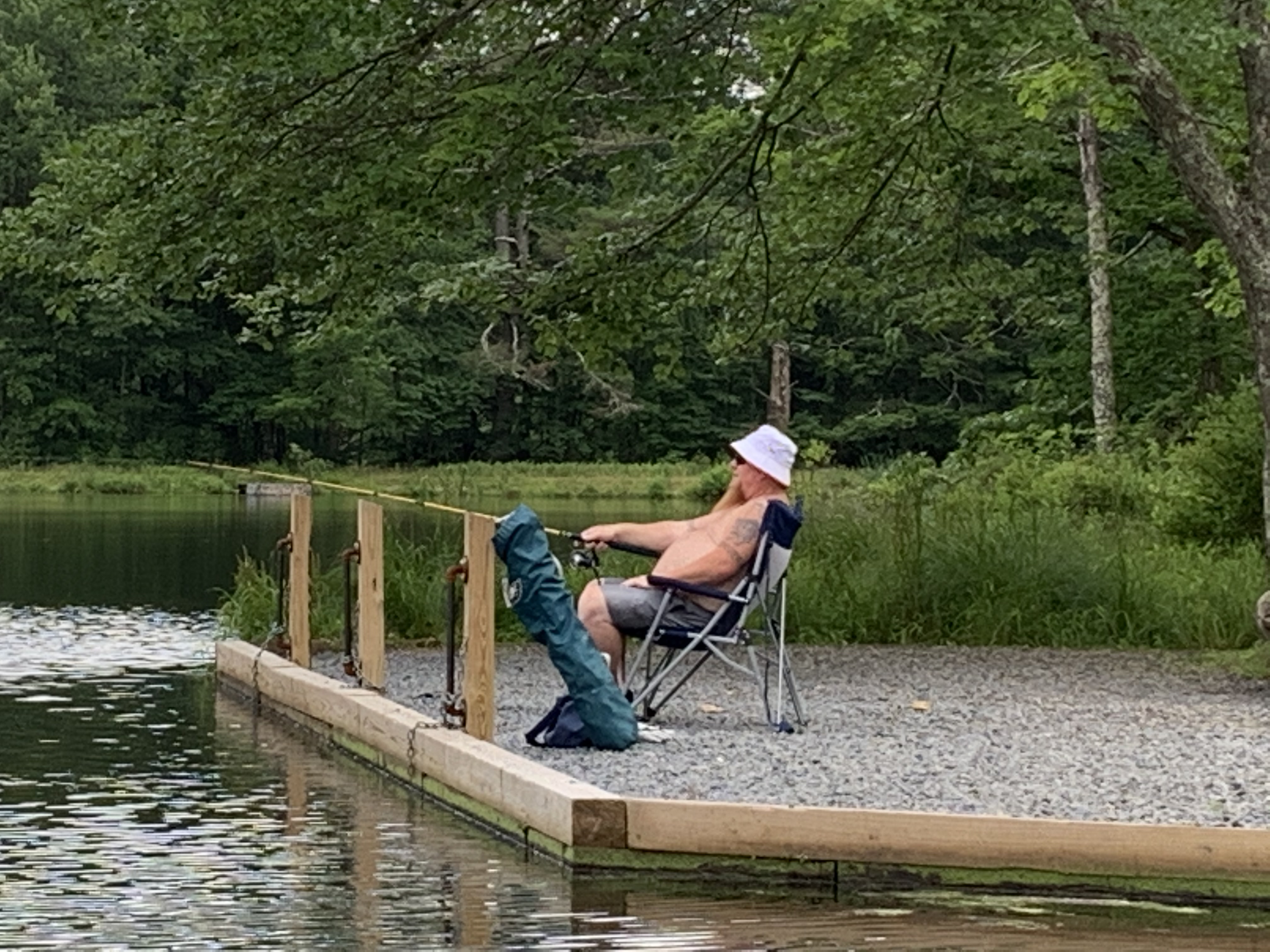 Fishing after a hike in Bushkill...