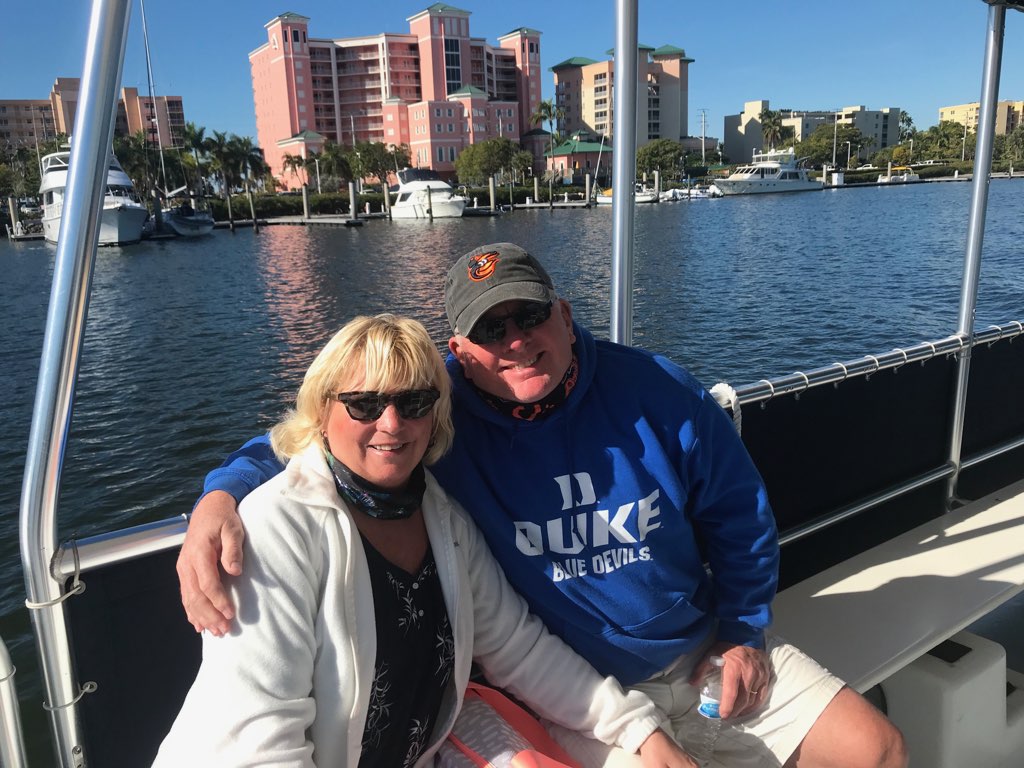 My parents are on a boat trip outside Cape Coral. ...
