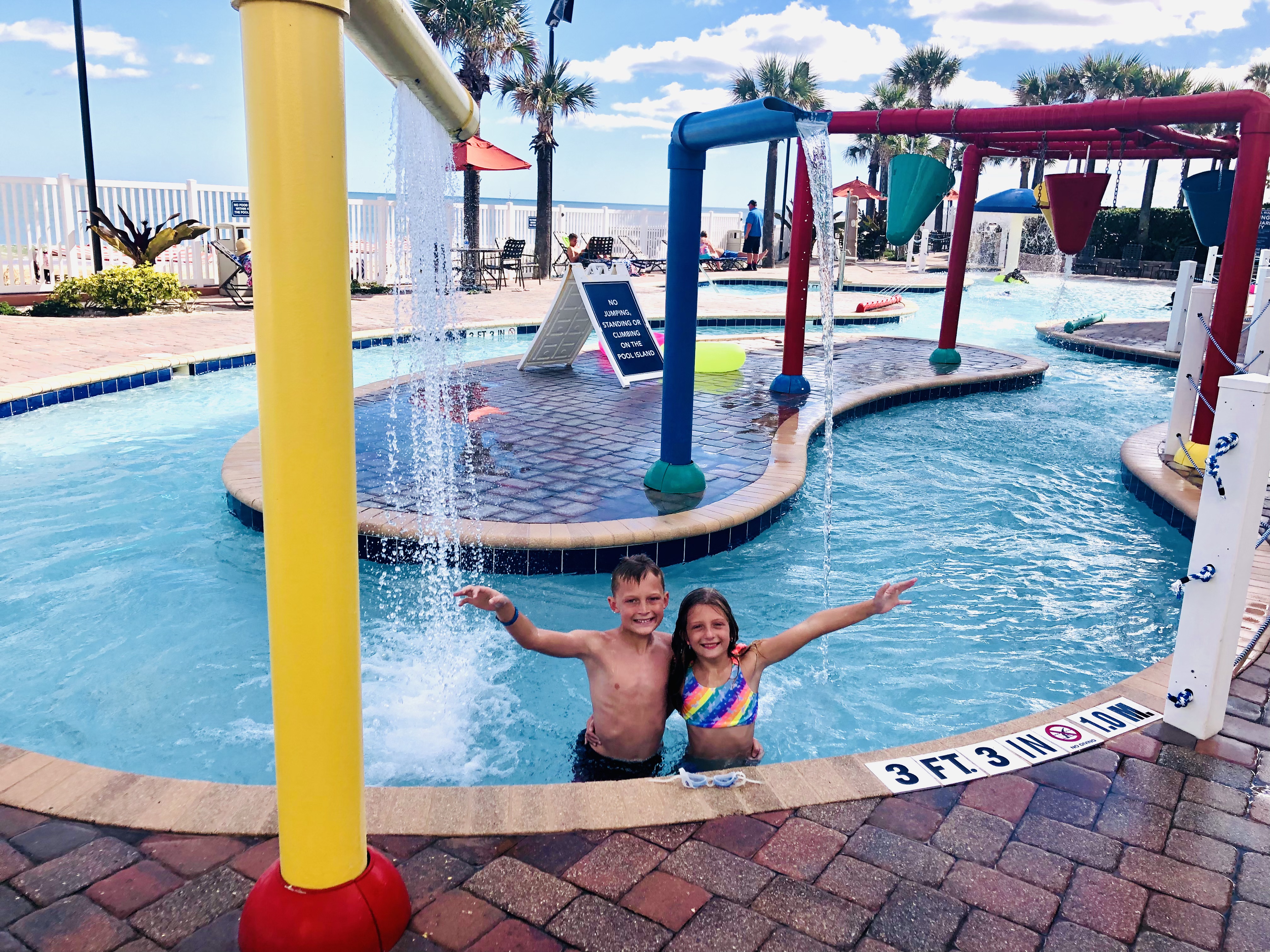 Sibling pool fun...