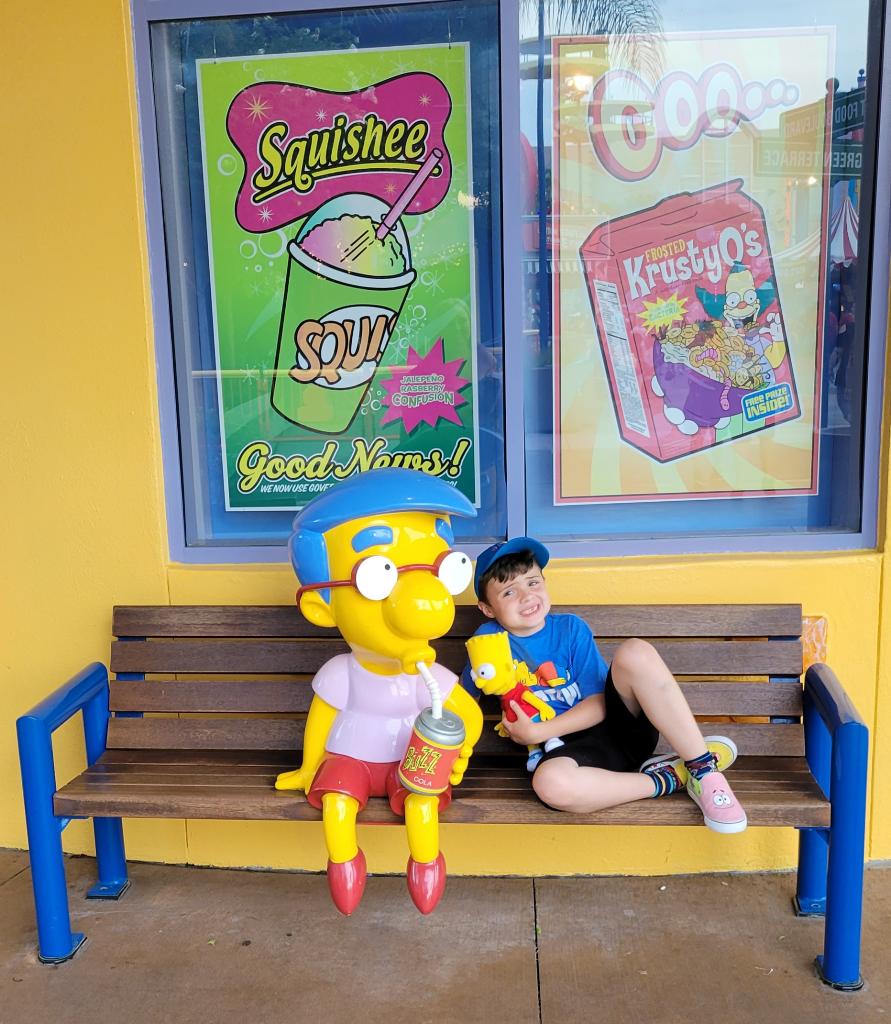 My grandson jerimiah talking to the Simpsons....