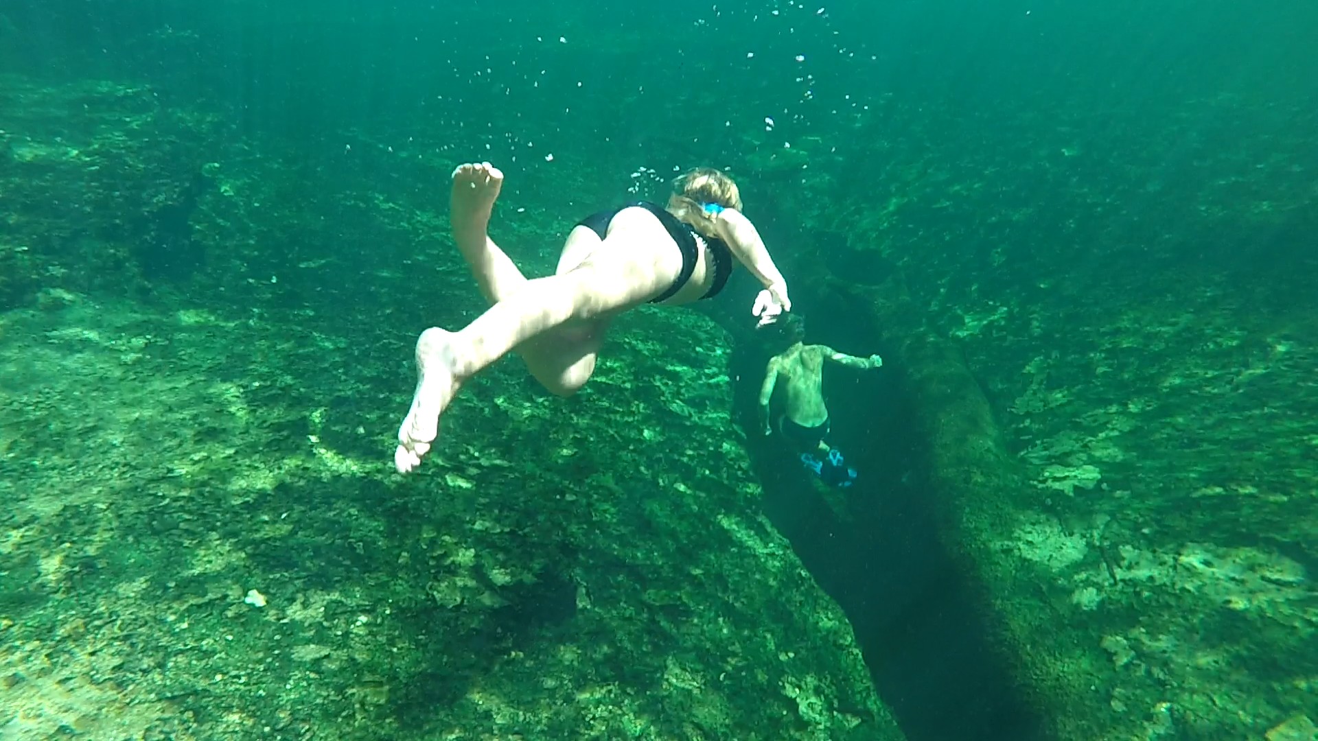 Diving at Blue Spring State Park while staying at ...