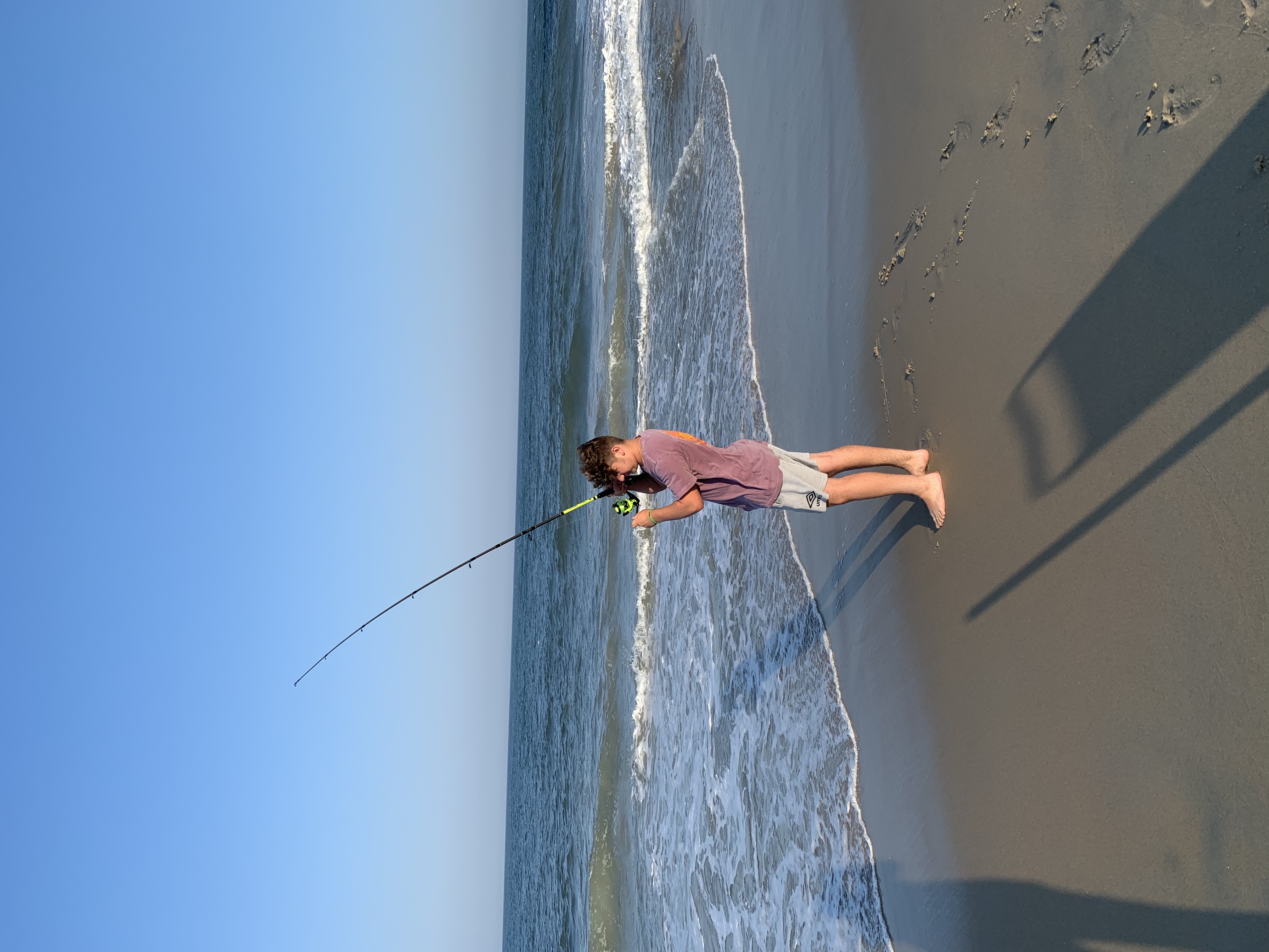 Surf fishing was his favorite part of the trip!...