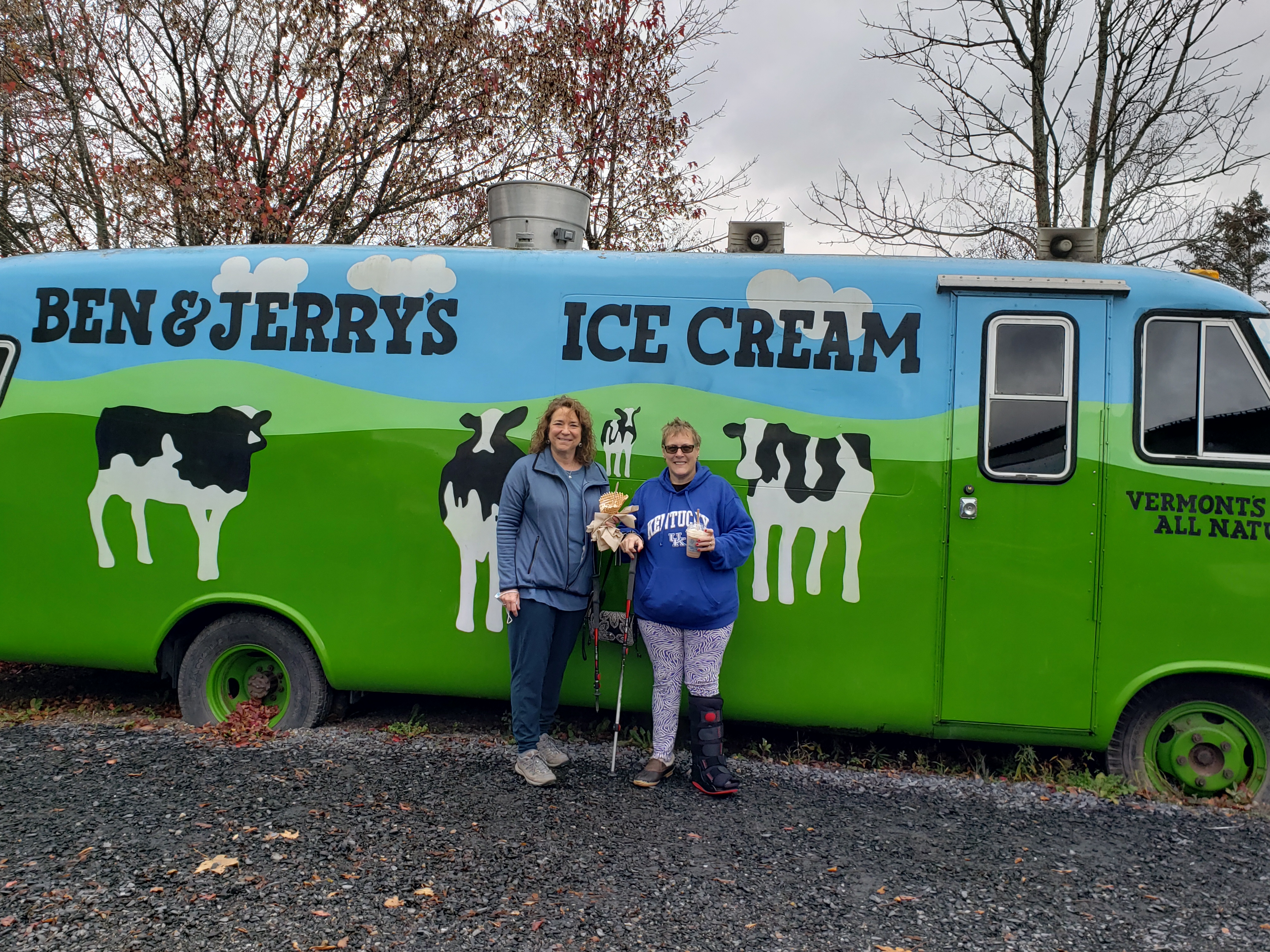 Getting some yummy ice cream!...