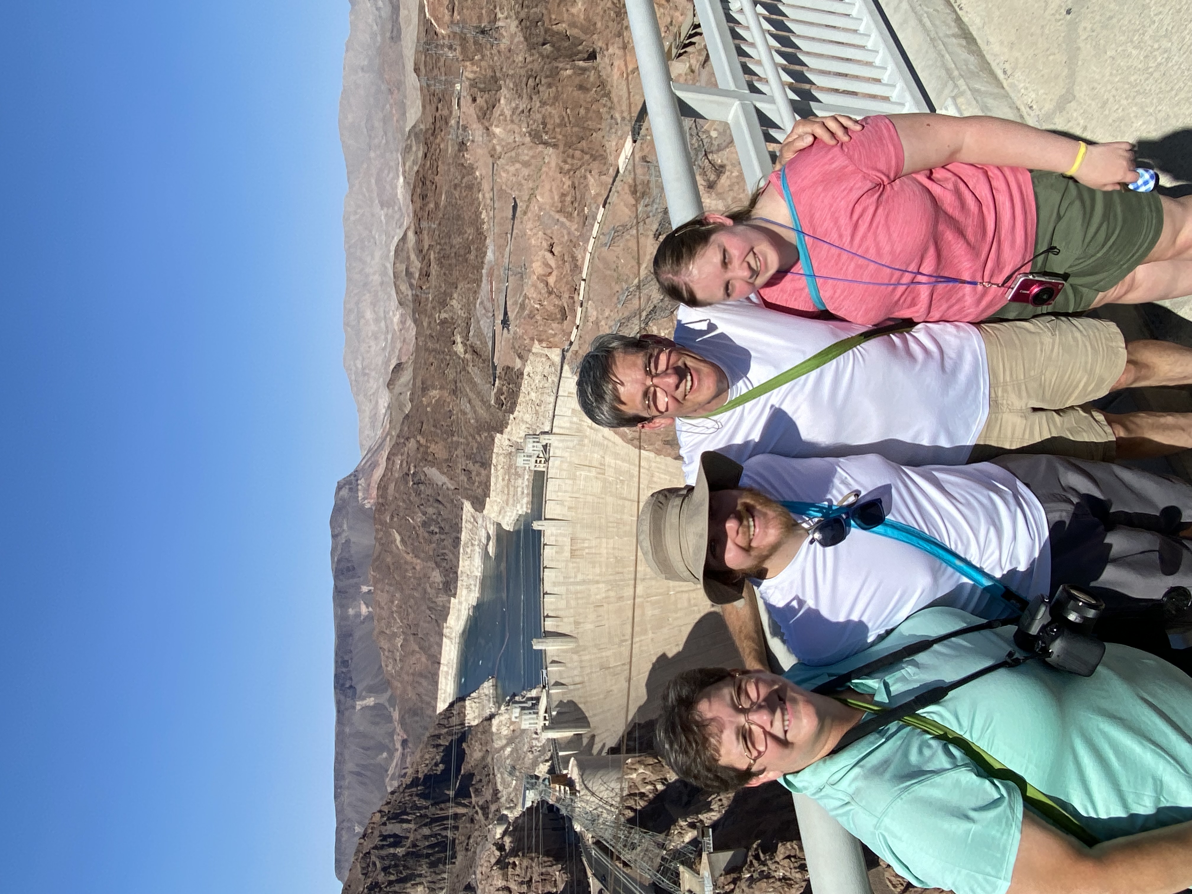 A very windy day at the Hoover Dam.