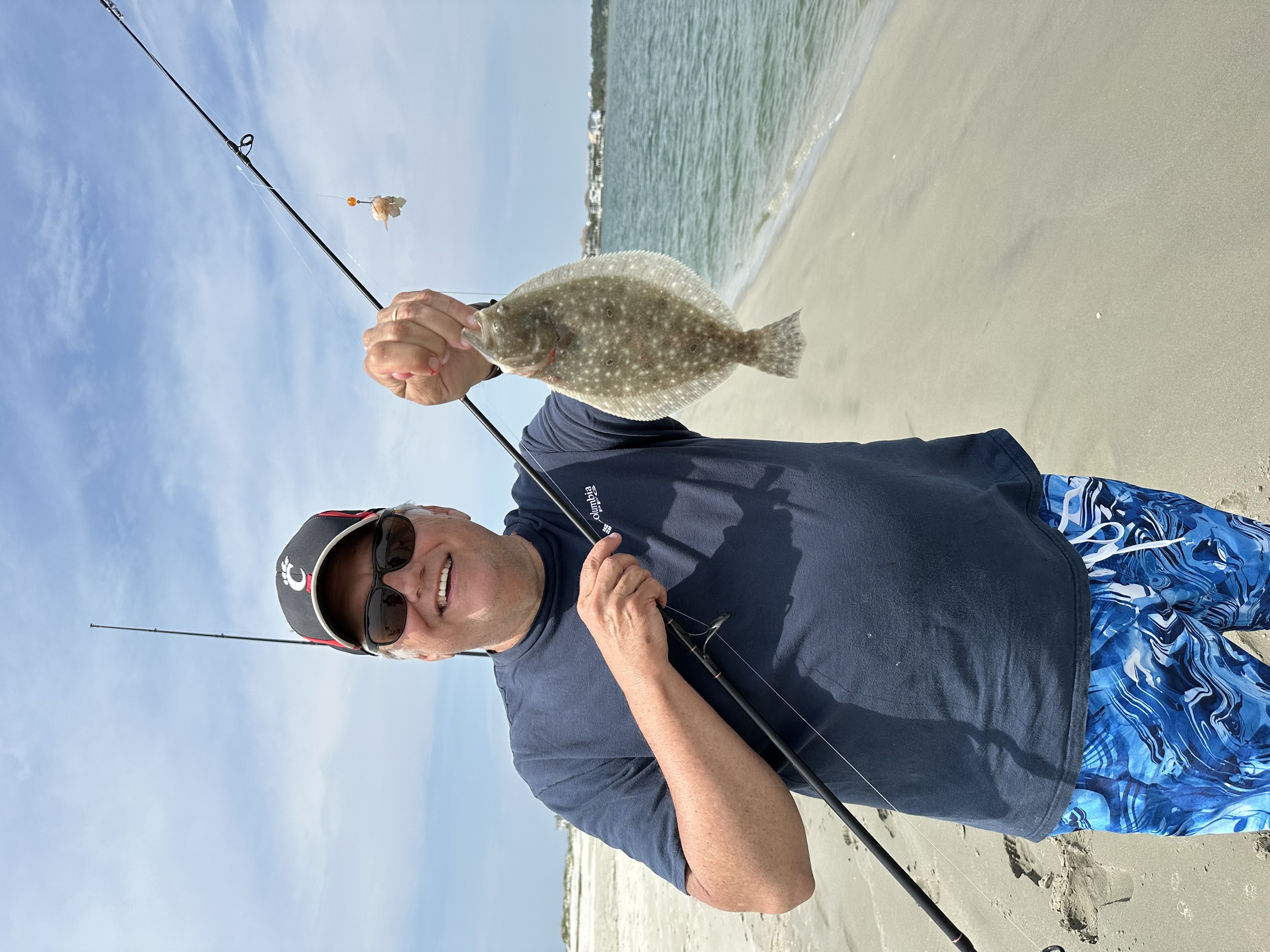 Enjoying a good catch at North Myrtle Beach...