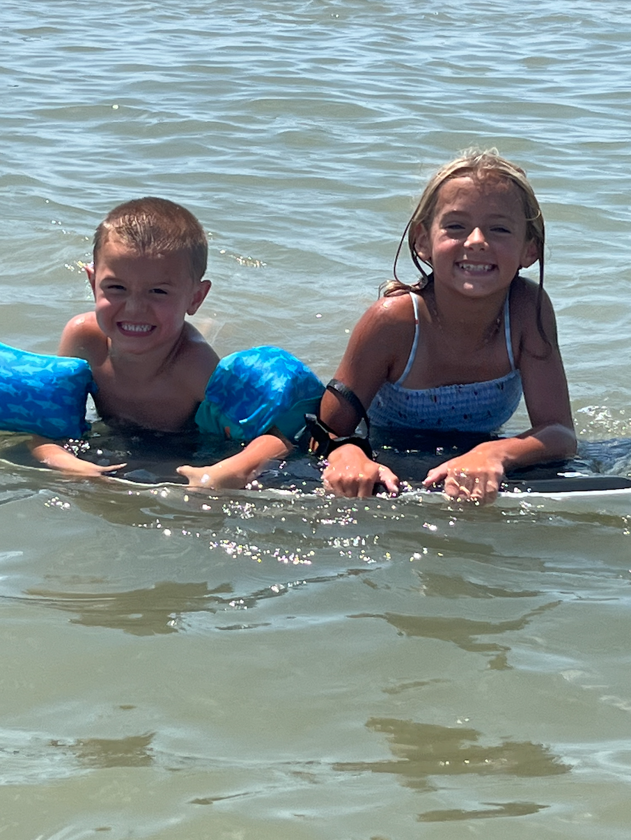 Grandkids enjoying the oceans outside of the Break...