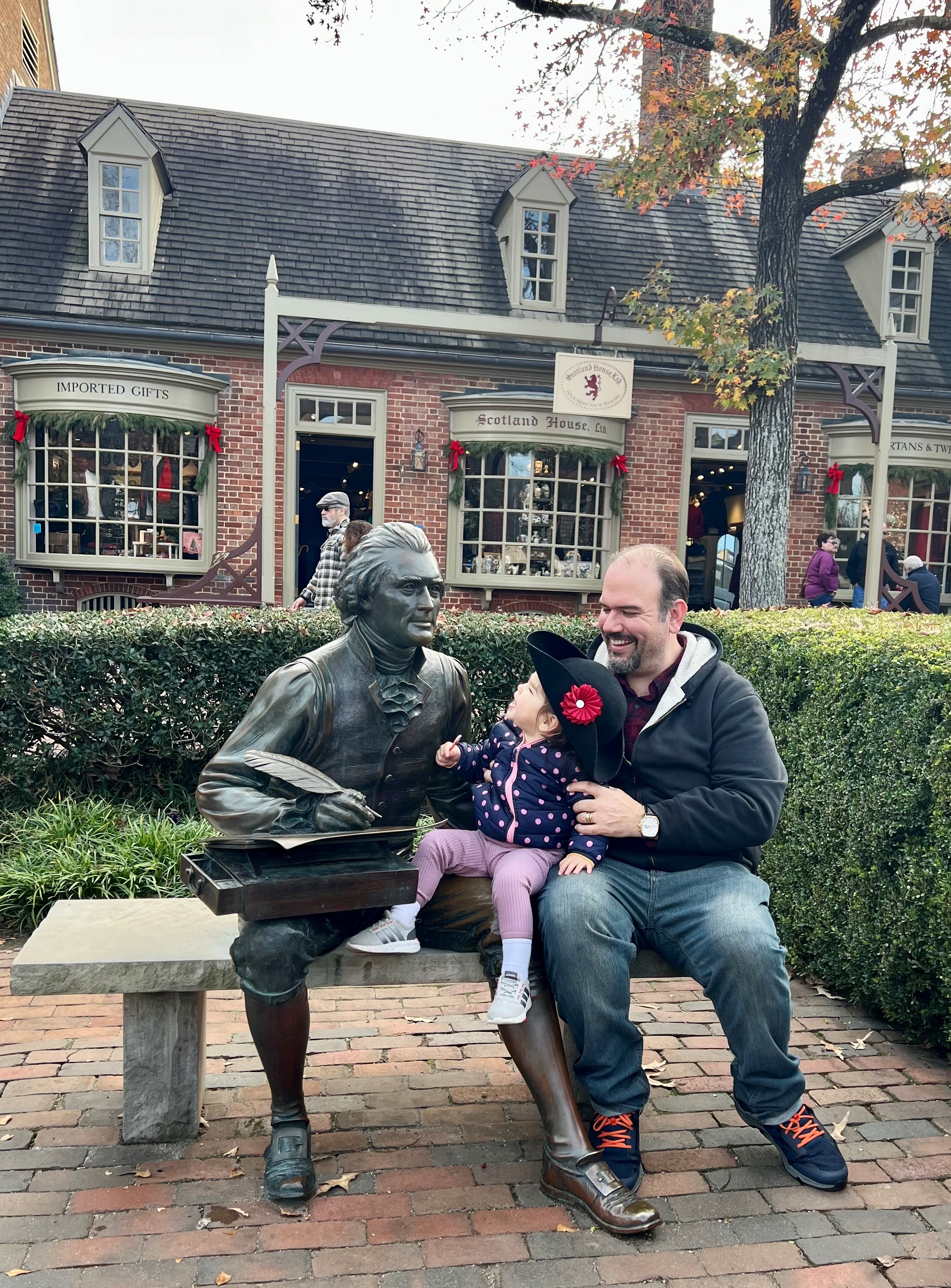 Pic of Daddy and Daughter with Thomas Jefferson st...