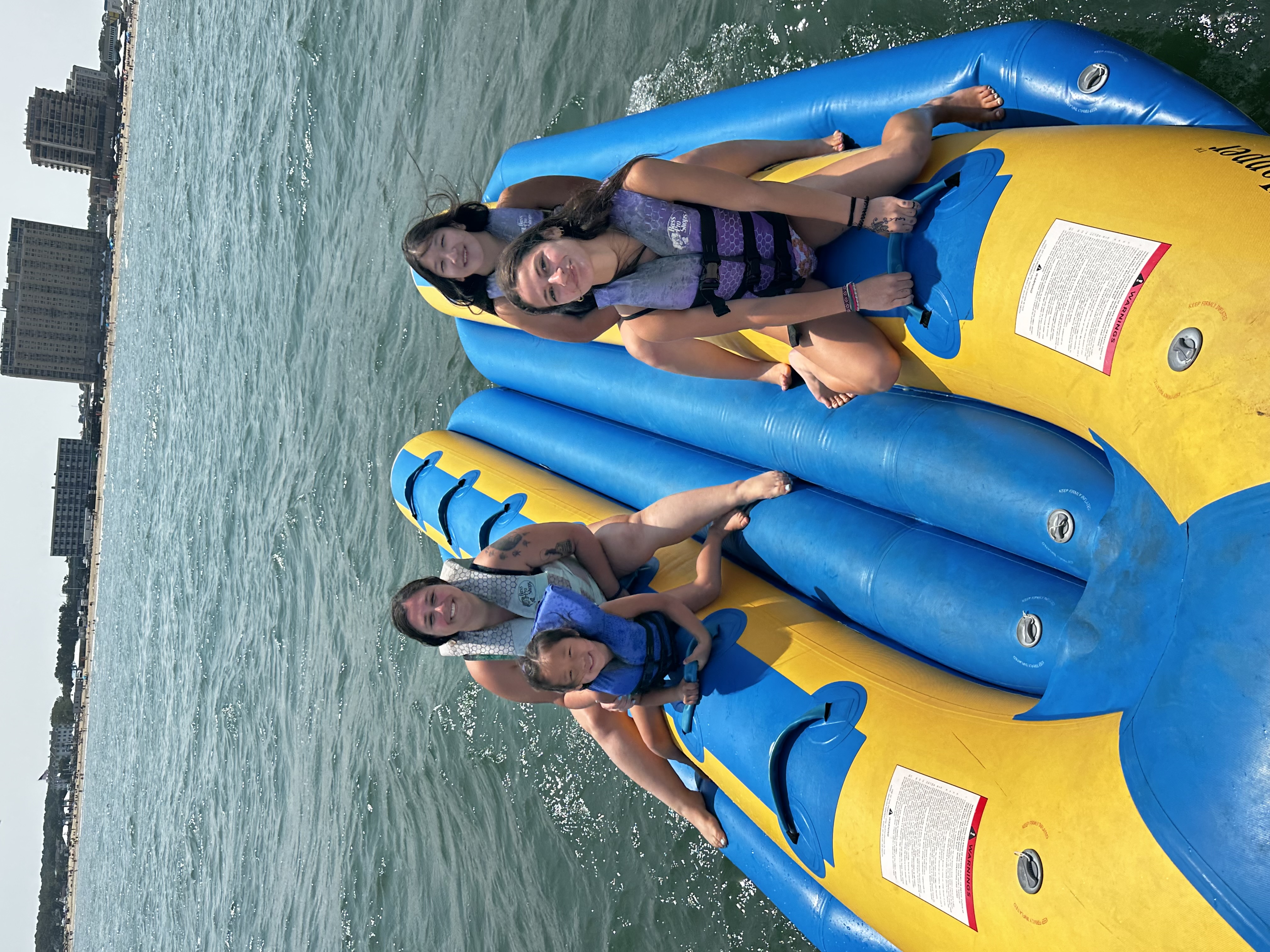 Family time on the banana boat!...