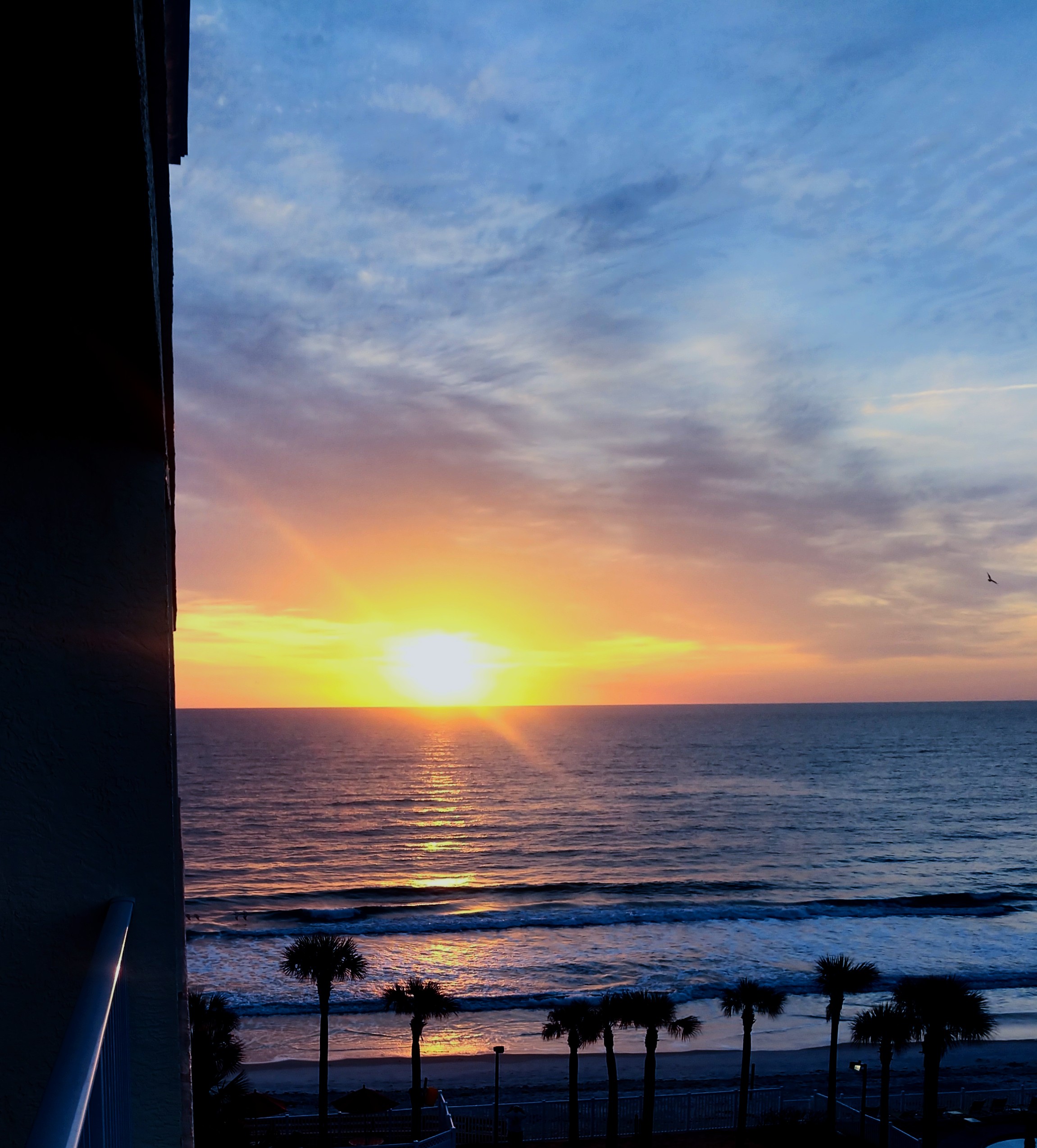 Beautiful sunrises from our balcony and the view i...