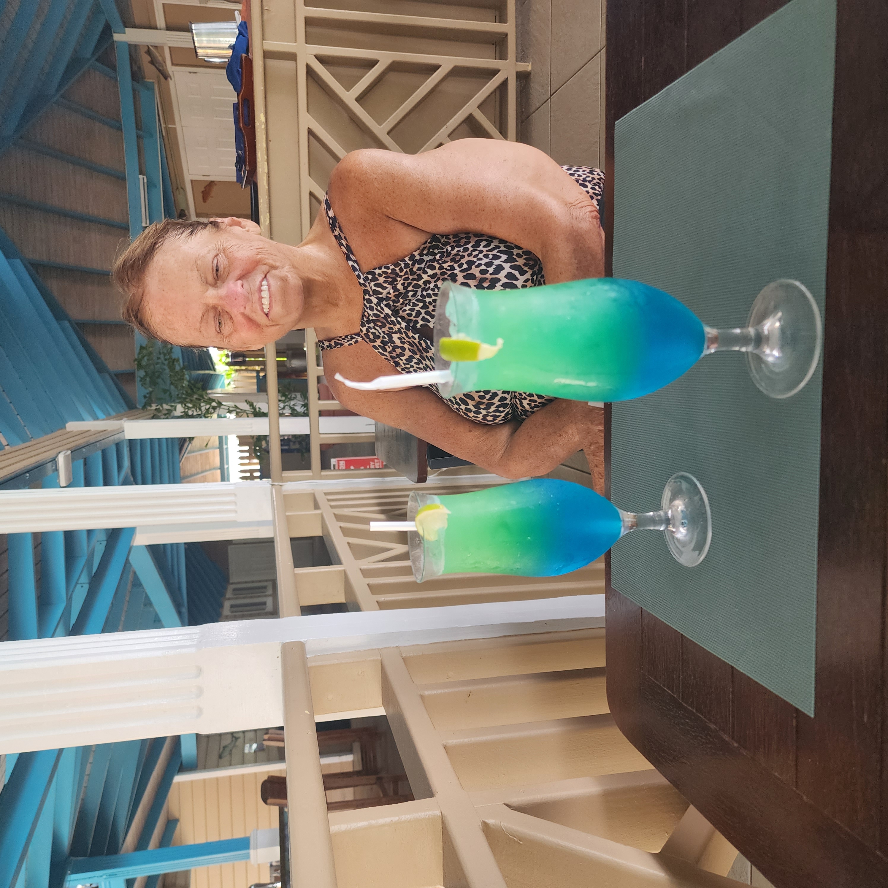 Enjoying the cocktails at Bay Gardens Beach Resort, sister property to the Bay Gardens Resort, St Lucia