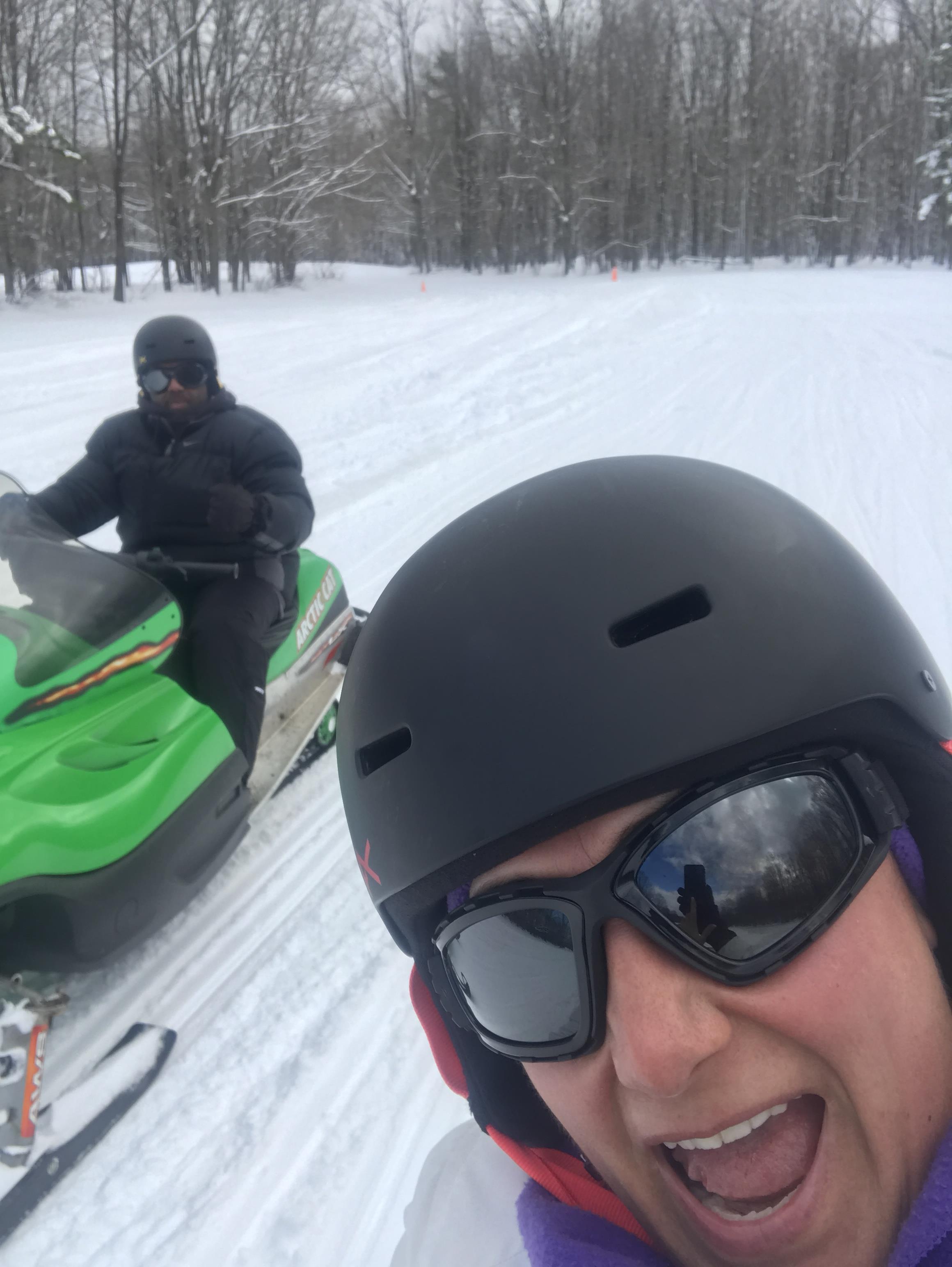 Snowmobiles at woodfield manor...