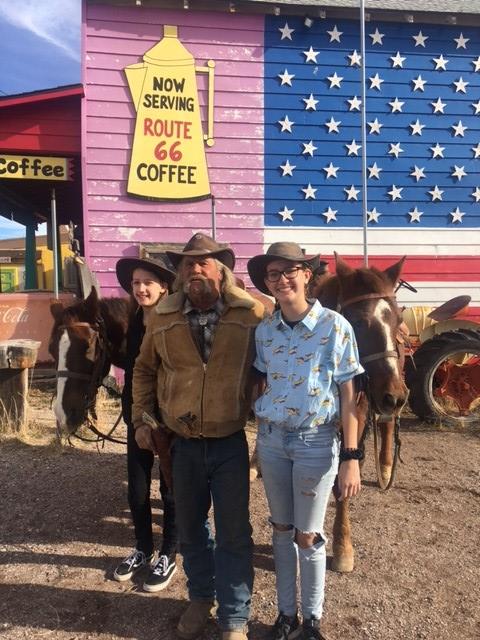 The girls met Cowboy Dale while taking photos alon...